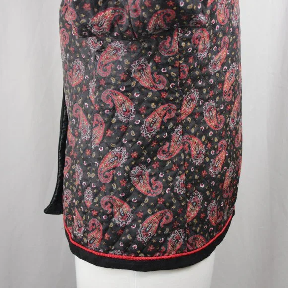 Vintage GrannyCore Boxy Quilted Paisley Blazer Jacket Sz M - Picture 9 of 10